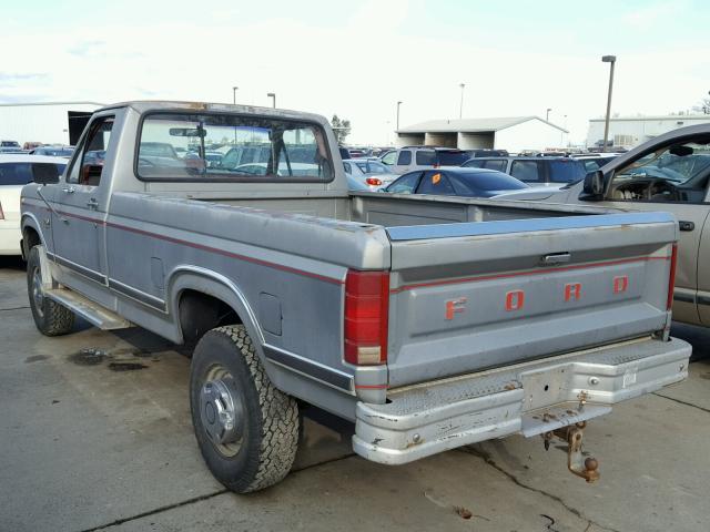 1FTHF26L0GPB29534 - 1986 FORD F250 GRAY photo 3