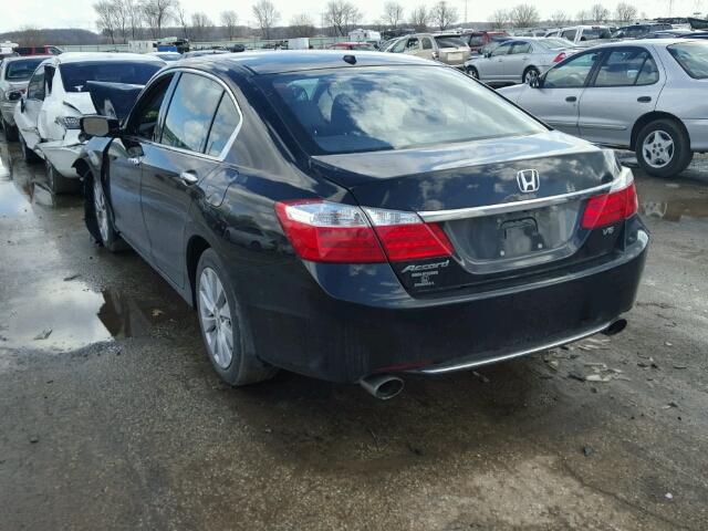 1HGCR3F82EA027477 - 2014 HONDA ACCORD EXL BLACK photo 3