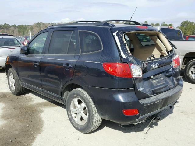 5NMSG13D17H098457 - 2007 HYUNDAI SANTA FE G BLUE photo 3