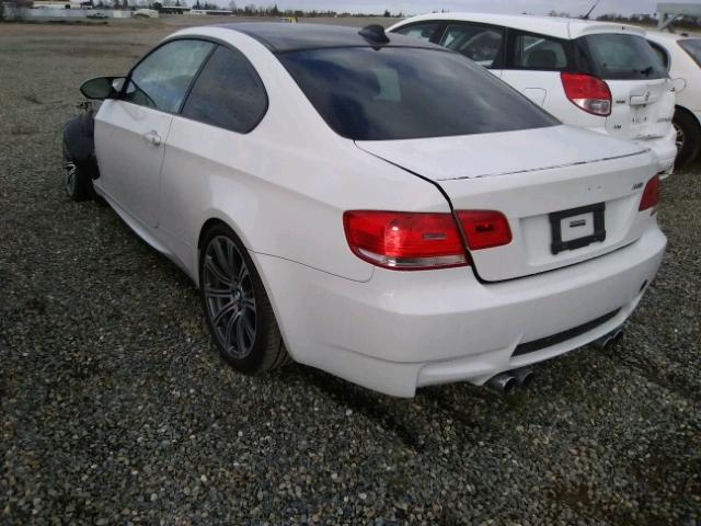 WBSWD9C53AP363033 - 2010 BMW M3 WHITE photo 3