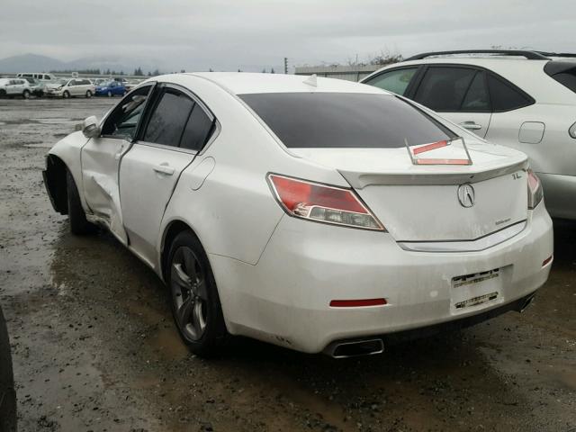 19UUA9F56DA000236 - 2013 ACURA TL TECH WHITE photo 3