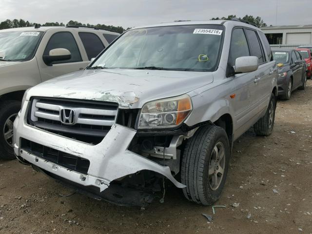 5FNYF28567B016356 - 2007 HONDA PILOT EXL SILVER photo 2