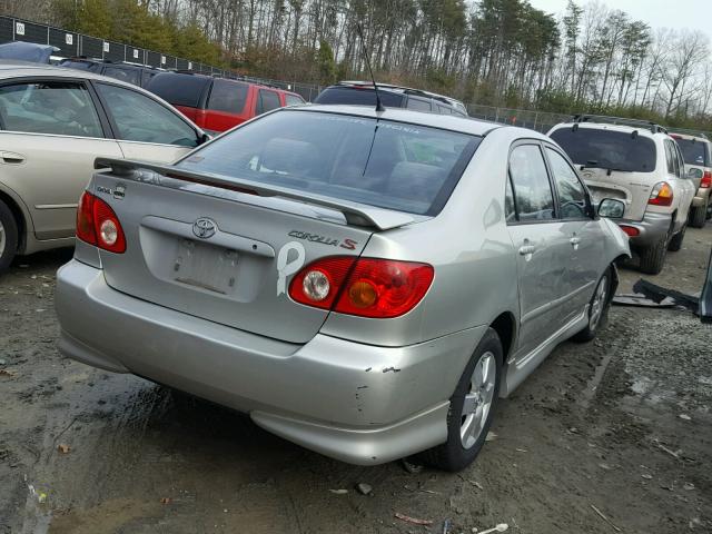 2T1BR32E14C186507 - 2004 TOYOTA COROLLA CE SILVER photo 4