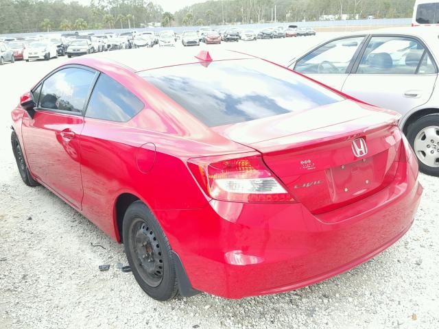 2HGFG3B58CH558048 - 2012 HONDA CIVIC LX RED photo 3