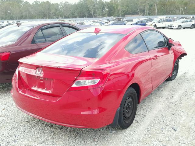 2HGFG3B58CH558048 - 2012 HONDA CIVIC LX RED photo 4