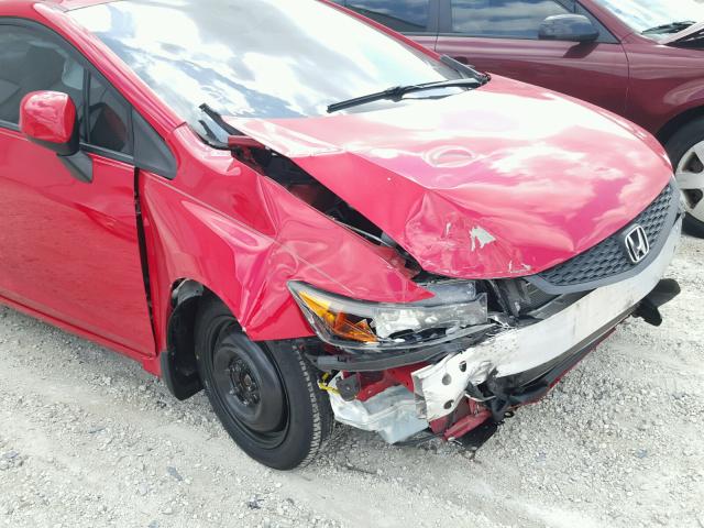 2HGFG3B58CH558048 - 2012 HONDA CIVIC LX RED photo 9