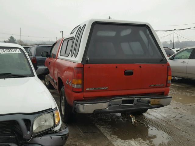 2GCEK19VX21272616 - 2002 CHEVROLET SILVERADO RED photo 3