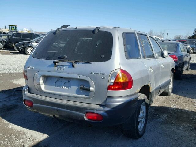 KM8SB13DX4U607704 - 2004 HYUNDAI SANTA FE B SILVER photo 4