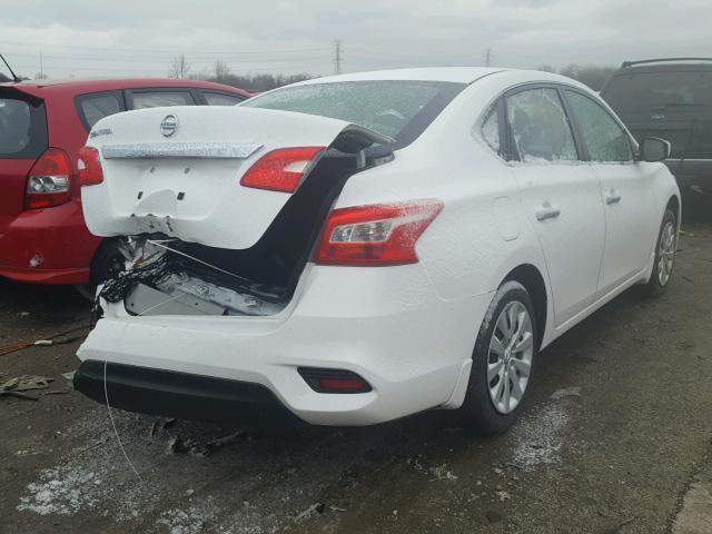 3N1AB7AP7GY332619 - 2016 NISSAN SENTRA S WHITE photo 4