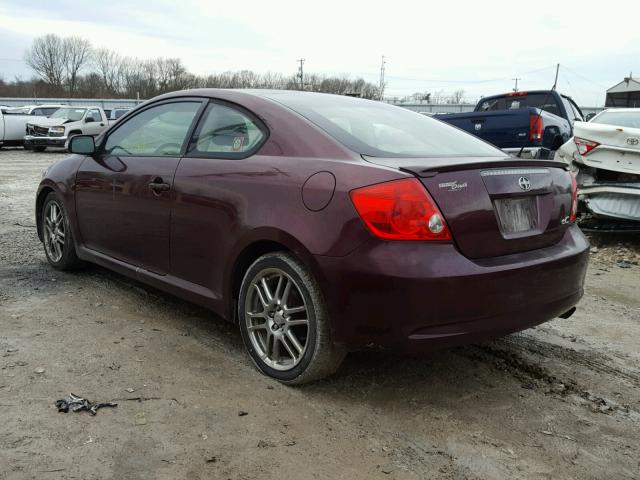 JTKDE177250037790 - 2005 TOYOTA SCION TC MAROON photo 3