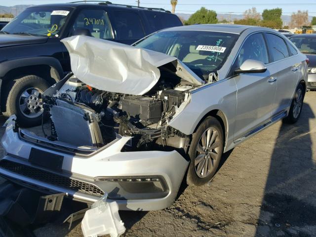 5NPE34AF4HH477505 - 2017 HYUNDAI SONATA SPO SILVER photo 2