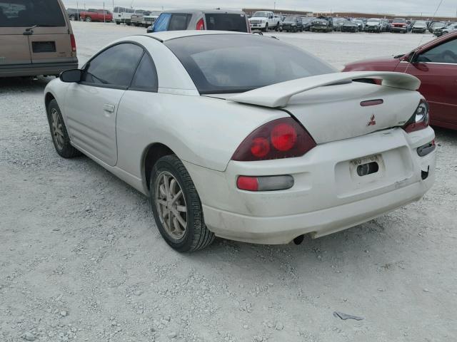 4A3AC44G61E194173 - 2001 MITSUBISHI ECLIPSE GS WHITE photo 3