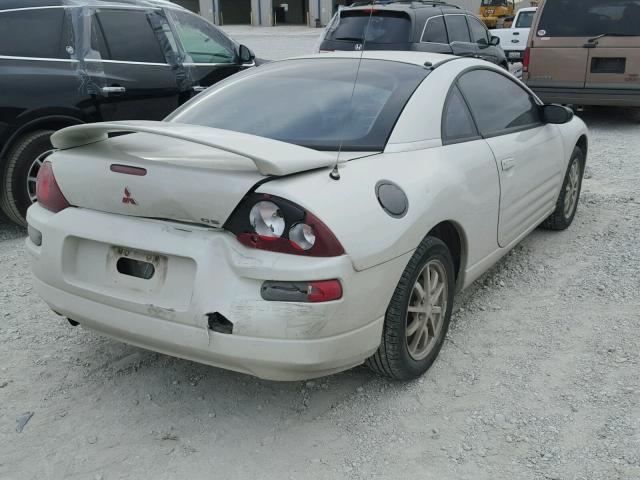 4A3AC44G61E194173 - 2001 MITSUBISHI ECLIPSE GS WHITE photo 4