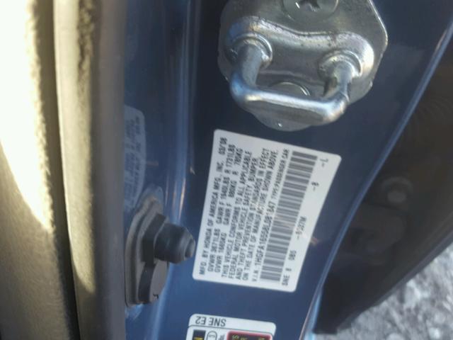 1HGFA16558L081847 - 2008 HONDA CIVIC LX BLUE photo 10