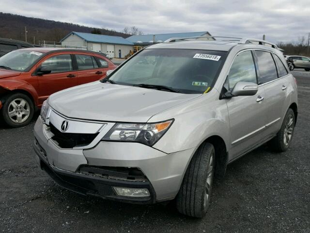 2HNYD2H73AH522973 - 2010 ACURA MDX ADVANC SILVER photo 2