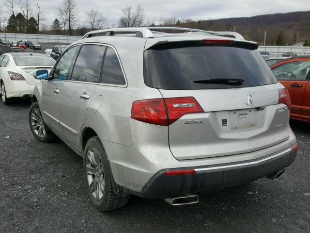 2HNYD2H73AH522973 - 2010 ACURA MDX ADVANC SILVER photo 3