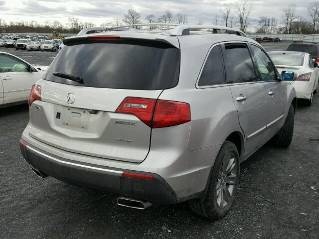 2HNYD2H73AH522973 - 2010 ACURA MDX ADVANC SILVER photo 4