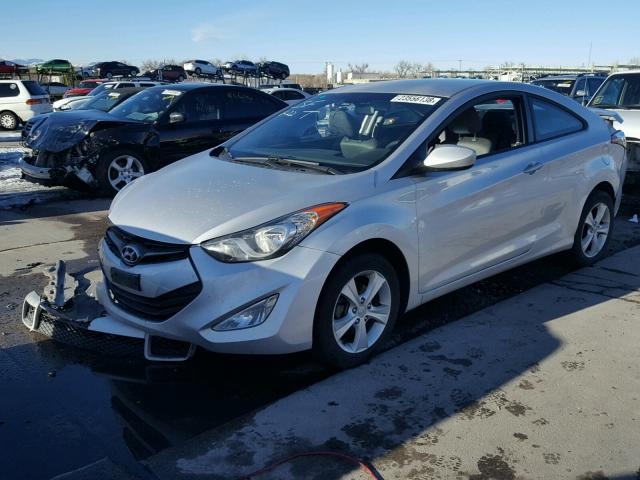 KMHDH6AE4DU004263 - 2013 HYUNDAI ELANTRA CO SILVER photo 2