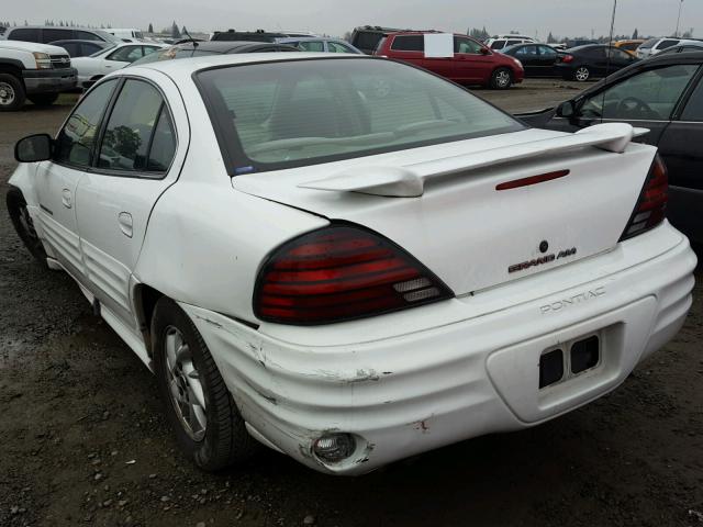 1G2NF52E91C263831 - 2001 PONTIAC GRAND AM S WHITE photo 3