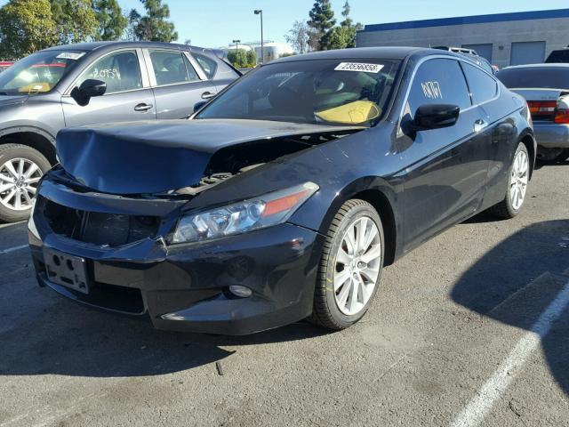 1HGCS22818A014907 - 2008 HONDA ACCORD EXL BLACK photo 2