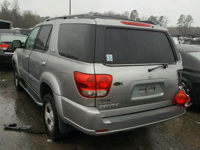 5TDZT34A55S252320 - 2005 TOYOTA SEQUOIA SR SILVER photo 3