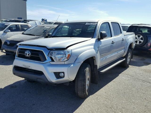 5TFJX4GN4DX020466 - 2013 TOYOTA TACOMA DOU SILVER photo 2