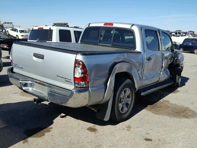 5TFJX4GN4DX020466 - 2013 TOYOTA TACOMA DOU SILVER photo 4