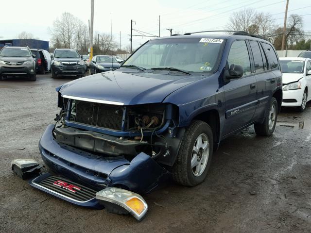 1GKDT13S632242994 - 2003 GMC ENVOY BLUE photo 2