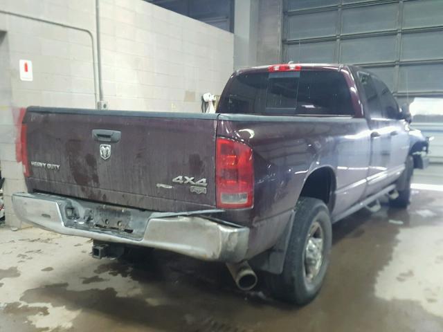 3D7KS28C65G830374 - 2005 DODGE RAM 2500 S Tünd qırmızı foto 4