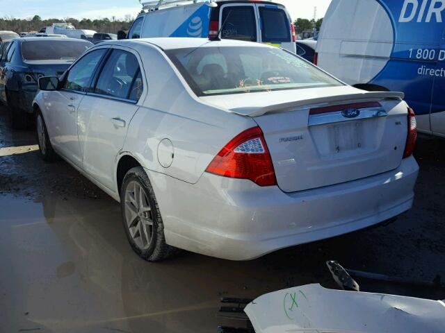 3FAHP0JA9AR206799 - 2010 FORD FUSION SEL WHITE photo 3