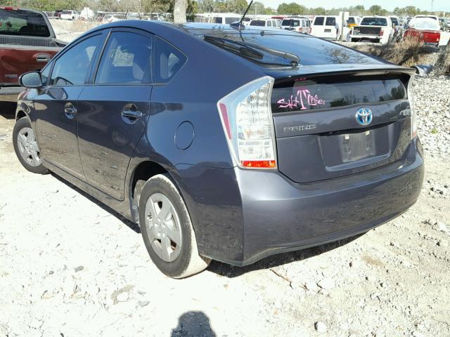 JTDKN3DUXA1307034 - 2010 TOYOTA PRIUS GRAY photo 3