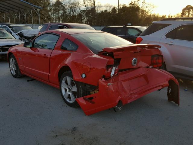 1ZVFT82H875349078 - 2007 FORD MUSTANG GT RED photo 3