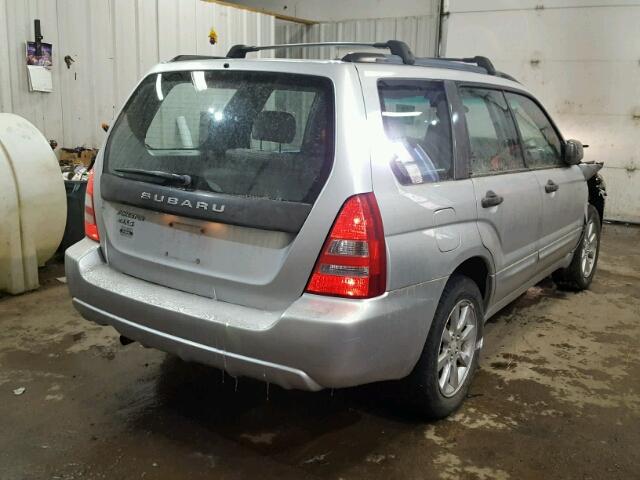 JF1SG65605H746645 - 2005 SUBARU FORESTER 2 SILVER photo 4