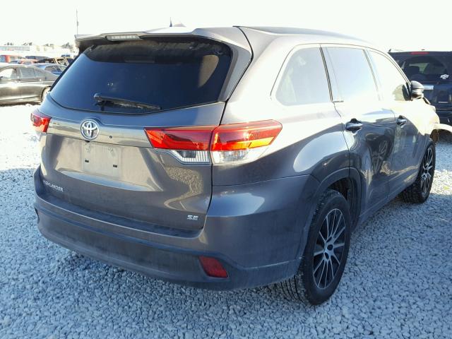 5TDKZRFH3HS518791 - 2017 TOYOTA HIGHLANDER BLACK photo 4