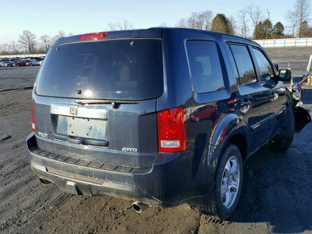 5FNYF4H54CB064119 - 2012 HONDA PILOT EXL BLUE photo 4