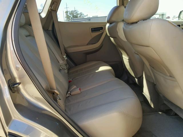 JN8AZ08T43W105428 - 2003 NISSAN MURANO SL GRAY photo 6