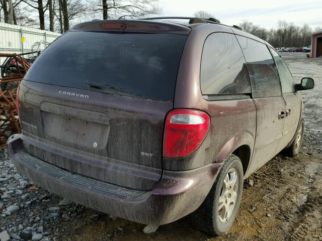 1D4GP45R24B548717 - 2004 DODGE CARAVAN SX MAROON photo 4