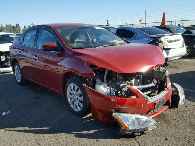 3N1AB7AP5DL759841 - 2013 NISSAN SENTRA S RED photo 1