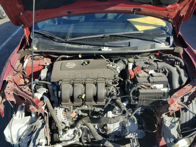 3N1AB7AP5DL759841 - 2013 NISSAN SENTRA S RED photo 7