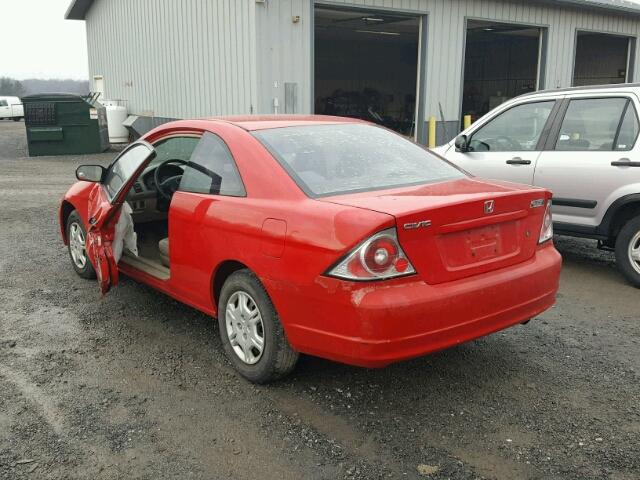 1HGEM21561L034915 - 2001 HONDA CIVIC LX RED photo 3