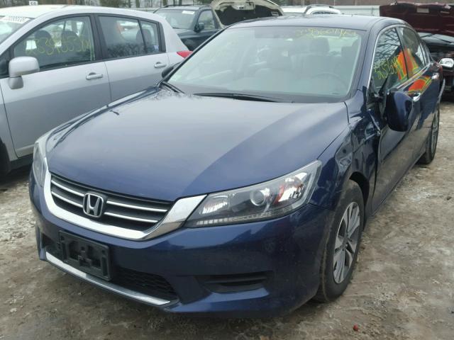 1HGCR2F35EA018318 - 2014 HONDA ACCORD LX BLUE photo 2