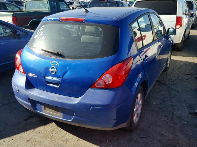 3N1BC13E17L354381 - 2007 NISSAN VERSA S BLUE photo 4