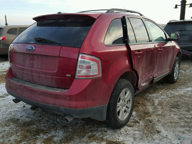 2FMDK48C77BA94884 - 2007 FORD EDGE SEL RED photo 4