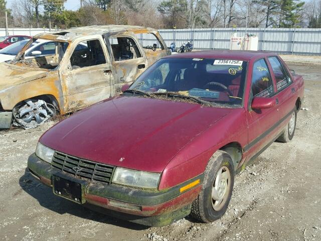 1G1LT53T7PY101418 - 1993 CHEVROLET CORSICA LT RED photo 2