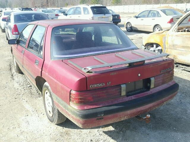 1G1LT53T7PY101418 - 1993 CHEVROLET CORSICA LT RED photo 3