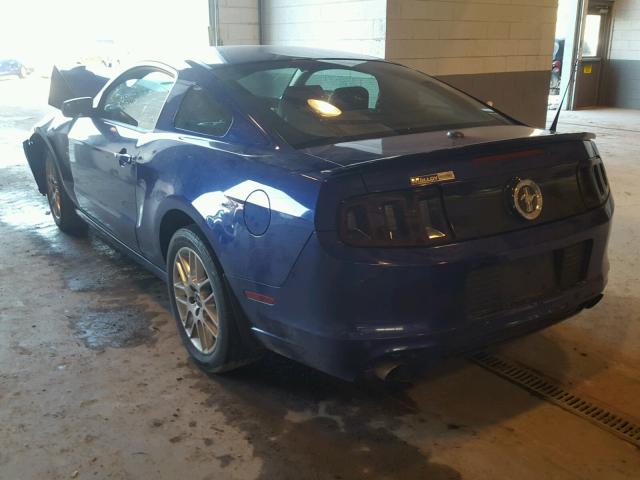 1ZVBP8AM7E5325658 - 2014 FORD MUSTANG BLUE photo 3