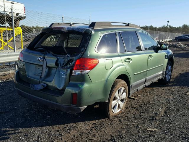 4S4BRBLC2C3298677 - 2012 SUBARU OUTBACK 2. GREEN photo 4