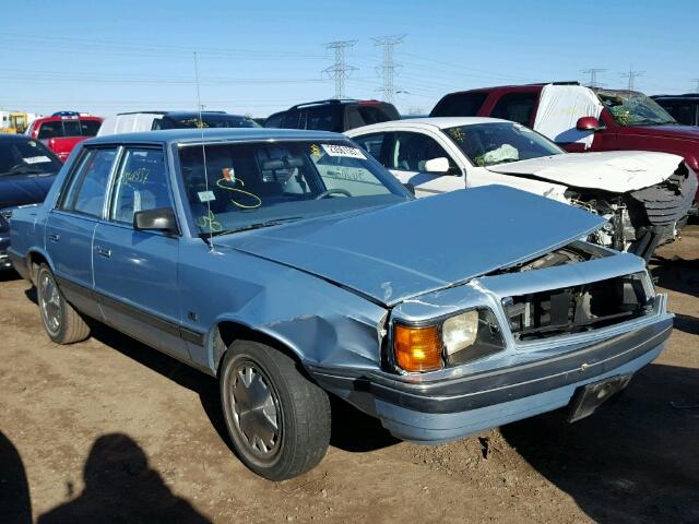 1B3BD46D4JF250145 - 1988 DODGE ARIES LE BLUE photo 1