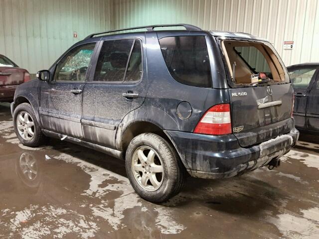 4JGAB75E03A429015 - 2003 MERCEDES-BENZ ML 500 BLUE photo 3