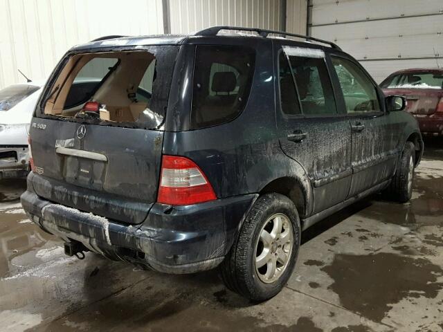 4JGAB75E03A429015 - 2003 MERCEDES-BENZ ML 500 BLUE photo 4